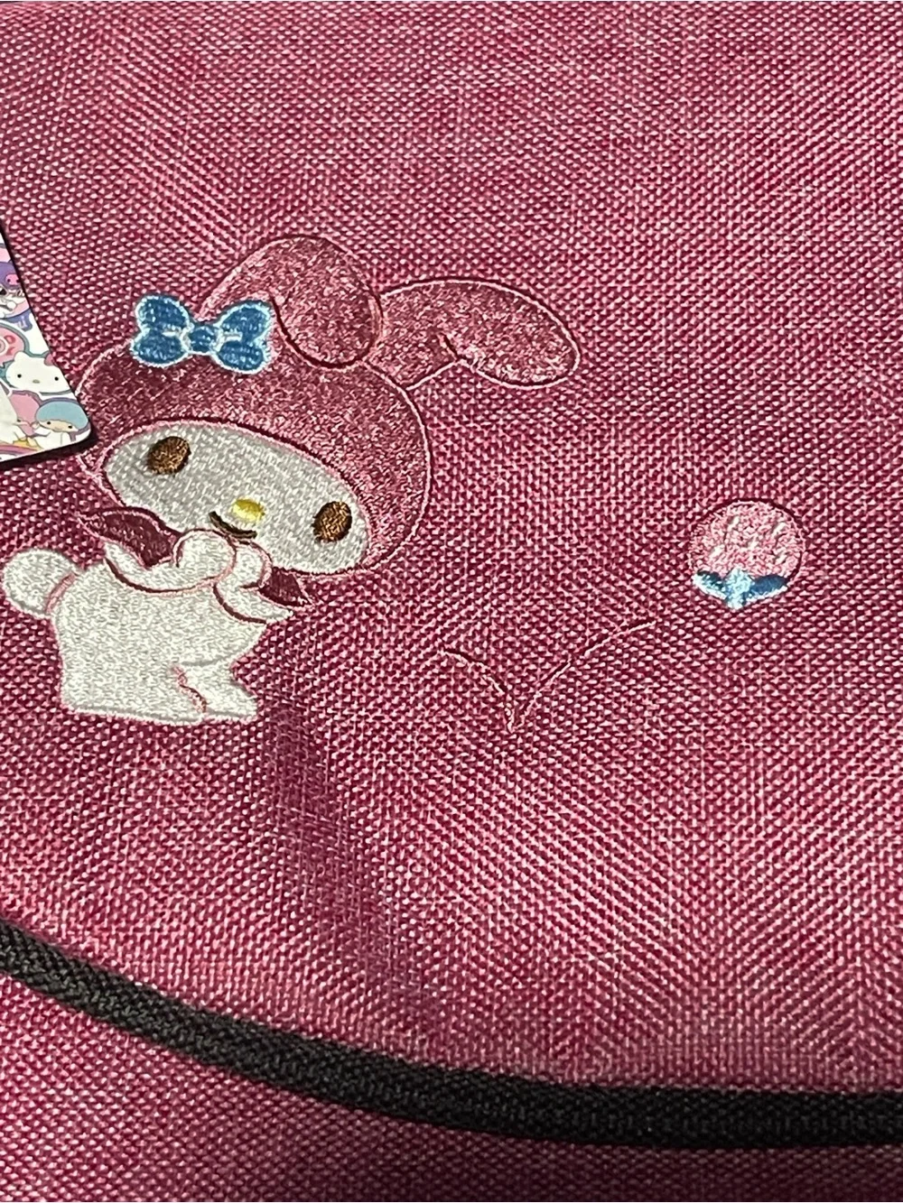 Sanrio My Melody Embroidered Messenger Bag Pink NWT Yasuda Tsusho Japan